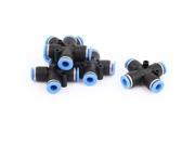 5 Pcs 6mm Pneumatic Equal Cross Union Push In Fitting Quick Connect Air Tube