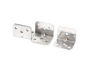 5pcs 90 Degree Furniture Alloy Door Angle Bracket 37x29x29mm Silver Tone