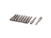 Unique Bargains 1 4 Shank 6mm Hex Socket Bit Magnetic Nut Driver Setter 10 Pcs