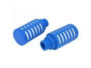 3 4BSP Male Thread Plastic Pneumatic Silencer Muffler Noise Exhaust Blue 2pcs