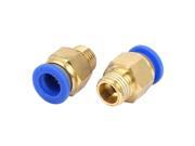 10mm to 1 4BSP Male Thread Pneumatic Tubing Push In Quick Fittings 2pcs