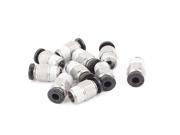 10Pcs Male Connector Tube OD 5 32 X NPT 1 8 Pneumatic Air Tube Fitting Black Hat