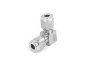 6mm Tube 2 Ways L Shape 304 Stainless Steel Air Quick Coupler Connector