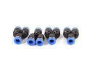4 Pcs 8mm to 8mm Y Shaped 3 Way Air Pneumatic Quick Fitting Coupler Black Blue