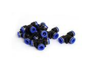 12mm to 12mm Pneumatic Tee Union Connector Tube Quick Release Fitting 8pcs