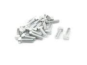 Unique Bargains M6 x 20mm 30 Series Hammer Head Metal T bolt T Bolt Screw Silver Tone 20pcs