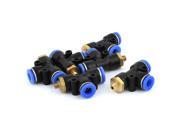 6 Pcs Air 5mm Male Thread 6mm One Touch Push In T Shape Joint Quick Fittings