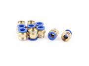 Unique Bargains 10pcs 12mm Tube to 1 2BSP Thread Push in Quick Connect Coupler Fittings PC12 04