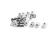 M4 Female Thread 20 Series Roll in Ball Spring T Slot Nut Silver Tone 20pcs