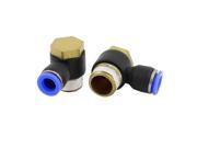1 2 PT Male Thread to 10mm Coupler 90 Degree Quick Push in Fittings 2 Pcs