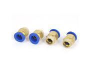 12mm Tube Outer Dia Quick Air Fitting Coupler Connector 4pcs