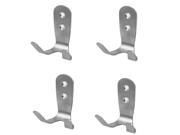 4pcs Double Prong Utility Metal Wall Mounted House Hooks for Hanging