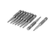 50mm Length 1 4 Shank 2mm Tip Magnetic Torx Security Screwdriver Bits 9 Pcs