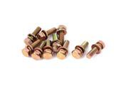 Unique Bargains 10pcs M10x35mm Metric 8.8 Grade Yellow Zinc Plated Hex Head Bolt w Washer Unique Bargains 10pcs M10x35mm Metric 8.8 Grade Yellow Zinc Plated Hex Head Bolt w Washer