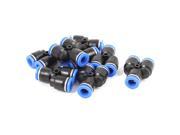 8 Pcs 8mm to 8mm Y Shaped 3 Way Air Pneumatic Quick Fitting Coupler Black Blue