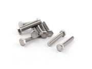 Unique Bargains 10Pcs 5 16 18 x 1 3 4 Hexagonal Cap A2 70 Stainless Steel Screw Bolt Fastener