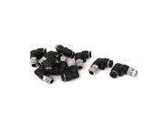 4mm Dia L Shape Push in Pneumatic Quick Connect Tube Fitting Coupler 10pcs