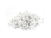 Unique Bargains 14mm Dia Inserting Electrical Cable Wire Plastic Circle Nail Clip White 200Pcs