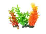 Unique Bargains Simulated Multicolor Plastic Plant Aquarium Fish Tank Decor Ornament 6.3 3 Pcs