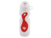 Travel Sports Plastic Two Way Lids Drinking Water Holder Bottle White Red 650ml