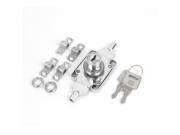 Office Warehouse Rolling Shutter Door Lock Roller Latch Silver Tone w 2 Keys