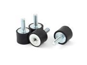 Unique Bargains 33mm x 20mm M6 Male Female Thread Rubber Anti Vibration Isolator Mount 4Pcs