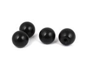 Cabinet Furniture M8 Female Thread Plastic Ball Knob Pull Handle Black 4 Pcs
