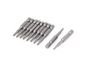 Unique Bargains 10 Pcs 2.7mm TT10 Tip Hex Shank Magnetic Torx Security Screwdriver Bit