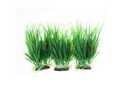 Unique Bargains Fish Tank Fishbowl Water Plant Landscape Grass Green 19 x 13cm 3pcs