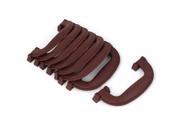 Unique Bargains 5 inch Plastic Luggage Part Suitcase Side Carrying Pull Handle Brown 8pcs