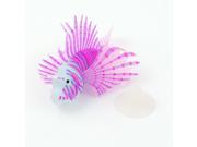 Silicone Simulate Aquarium Fish Tank Luminous Lionfish Ornament Hot Pink Fuchsia
