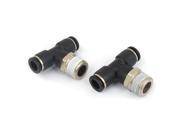 5 16 Tube 3 8BSP Male Thread 3 Ways Air Gas Quick Connecting Fittings 2pcs