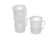 250mL Laboratory Graduated Water Volume Measuring Cup with Handle 3pcs