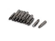 1 4 Hex Shank 6mm PH2 Magnetic Phillips Screwdriver Bit Gray 20pcs