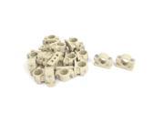 Unique Bargains 20 Pcs 18mm Diameter Water Supply Pipe Clamps Screw Clips Fitting Beige