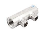 3 4BSP Inlet 1 2BSP Outlet 2 Way Stainless Steel Water Manifold Distributor