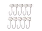 Unique Bargains 10pcs Wardrobe Bathroom Clothes Coat Towel 16mm Dia Rod Hooks Hangers