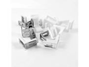 10 Pcs 25mm x 25mm V Shape 90 Degree Corner Bracket w Cover Hat