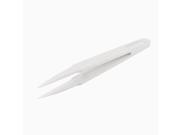 Plastic Anti static Straight Pointed Tip Tweezer Tool White