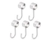 Unique Bargains 5pcs Wardrobe Bathroom Kitchen Hanging Hooks for 22mm Dia Rod