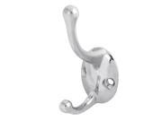 Zinc Alloy Double Hanger Screws Fixed Wall Hooks for Coats Hat Towel