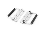 Unique Bargains 2pcs 11cmx7.5cm Spring Loaded Stainless Steel Toolbox Door Puller Chest Handle