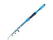 Unique Bargains Blue Foam Cover Handle 5Ft Length 5 Sections Portable Telescopic Fishing Rod