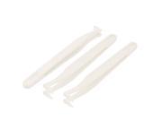 3PCS Length White Plastic Curved Eagle ESD Anti static Tweezers Tool