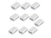 Unique Bargains Aluminum Sleeves Silver Tone 10 Pcs for 5 16 Wire Rope