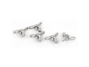 304 Stainless Steel Wing Bolt Butterfly Screw Silver Tone M3 x 10mm Thread 5pcs