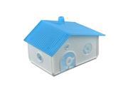 Plastic Cabin Shaped Portable Comfortable Pet Hamster House Blue White