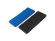 Aquarium Fish Tank Biochemical Filter Sponge Pad Black Blue 32cmx12cmx2cm 2pcs