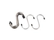 8pcs Home Kitchen Garage Metal S Hooks for Hanging Pots Bags Clothes