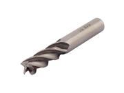 10mm Dia Silver Tone Metal Straight Shank Slotting Milling Four Flute End Mill